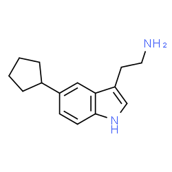 ChemSpider 2D Image | 2-(5-Cyclopentyl-1H-indol-3-yl)ethanamine | C15H20N2