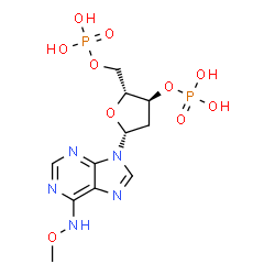 ChemSpider 2D Image | 2'-Deoxy-N-methoxyadenosine 3',5'-bis(dihydrogen phosphate) | C11H17N5O10P2