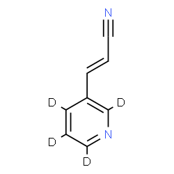 ChemSpider 2D Image | (E)-3-(2,4,5,6-tetradeuterio-3-pyridyl)prop-2-enenitrile | C8H2D4N2