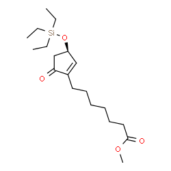 ChemSpider 2D Image | Methyl 7-{(3R)-5-oxo-3-[(triethylsilyl)oxy]-1-cyclopenten-1-yl}heptanoate | C19H34O4Si