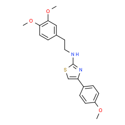 ChemSpider 2D Image | N-[2-(3,4-Dimethoxyphenyl)ethyl]-4-(4-methoxyphenyl)-1,3-thiazol-2-amine | C20H22N2O3S