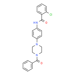 ChemSpider 2D Image | N-[4-(4-Benzoyl-1-piperazinyl)phenyl]-2-chlorobenzamide | C24H22ClN3O2