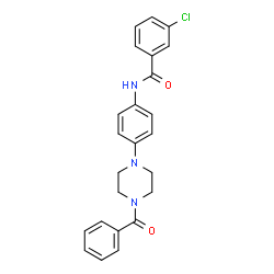 ChemSpider 2D Image | N-[4-(4-Benzoyl-1-piperazinyl)phenyl]-3-chlorobenzamide | C24H22ClN3O2