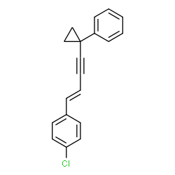ChemSpider 2D Image | 1-Chloro-4-[(1E)-4-(1-phenylcyclopropyl)-1-buten-3-yn-1-yl]benzene | C19H15Cl