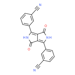 ChemSpider 2D Image | 3,3'-(3,6-Dioxo-2,3,5,6-tetrahydropyrrolo[3,4-c]pyrrole-1,4-diyl)dibenzonitrile | C20H10N4O2