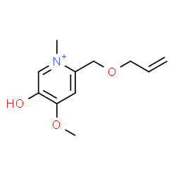ChemSpider 2D Image | 2-[(Allyloxy)methyl]-5-hydroxy-4-methoxy-1-methylpyridinium | C11H16NO3