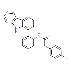 ChemSpider 2D Image | N-[2-(9H-Carbazol-1-yl)phenyl]-2-(4-fluorophenyl)acetamide | C26H19FN2O