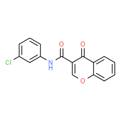 ChemSpider 2D Image | N-(3-Chlorophenyl)-4-oxo-4H-chromene-3-carboxamide | C16H10ClNO3