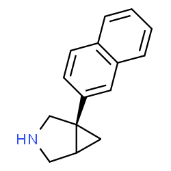 ChemSpider 2D Image | (1R)-1-(2-Naphthyl)-3-azabicyclo[3.1.0]hexane | C15H15N