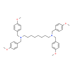 ChemSpider 2D Image | N,N,N',N'-Tetrakis(4-methoxybenzyl)-1,8-octanediamine | C40H52N2O4