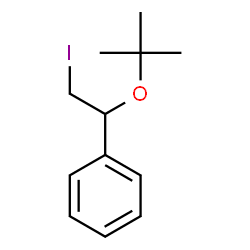ChemSpider 2D Image | {2-Iodo-1-[(2-methyl-2-propanyl)oxy]ethyl}benzene | C12H17IO