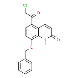 ChemSpider 2D Image | 8-(Benzyloxy)-5-(chloroacetyl)-2(1H)-quinolinone | C18H14ClNO3
