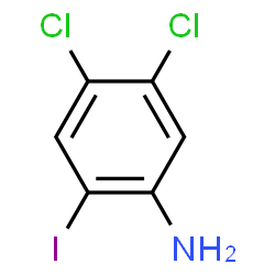 ChemSpider 2D Image | 4,5-Dichloro-2-iodoaniline | C6H4Cl2IN