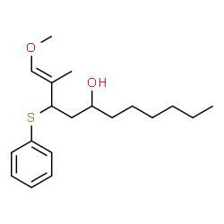 ChemSpider 2D Image | (1E)-1-Methoxy-2-methyl-3-(phenylsulfanyl)-1-undecen-5-ol | C19H30O2S