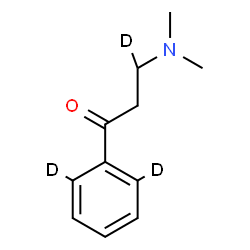 ChemSpider 2D Image | 3-(Dimethylamino)-1-[(2,6-~2~H_2_)phenyl]-1-(3-~2~H_1_)propanone | C11H12D3NO