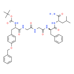 ChemSpider 2D Image | O-Benzyl-N-{[(2-methyl-2-propanyl)oxy]carbonyl}-L-tyrosylglycylglycyl-D-phenylalanyl-L-leucinamide | C40H52N6O8