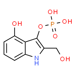 ChemSpider 2D Image | 4-Hydroxy-2-(hydroxymethyl)-1H-indol-3-yl dihydrogen phosphate | C9H10NO6P