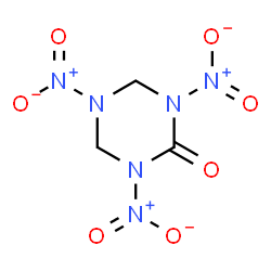 ChemSpider 2D Image | 1,3,5-Trinitro-1,3,5-triazinan-2-one | C3H4N6O7