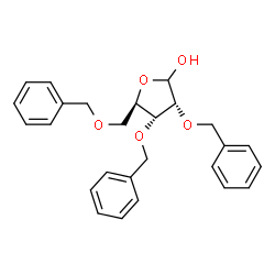 ChemSpider 2D Image | 2,3,5-Tri-O-benzyl-D-ribofuranose | C26H28O5