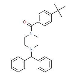ChemSpider 2D Image | 1-(4-tert-butylbenzoyl)-4-(diphenylmethyl)piperazine | C28H32N2O