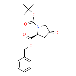 ChemSpider 2D Image | (S)-2-benzyl 1-tert-butyl 4-oxopyrrolidine-1,2-dicarboxylate | C17H21NO5
