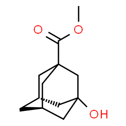 ChemSpider 2D Image | Methyl (5R,7S)-3-hydroxy-1-adamantanecarboxylate | C12H18O3