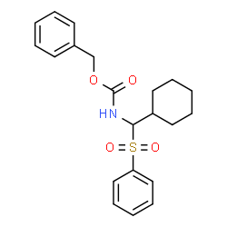 ChemSpider 2D Image | Benzyl [cyclohexyl(phenylsulfonyl)methyl]carbamate | C21H25NO4S