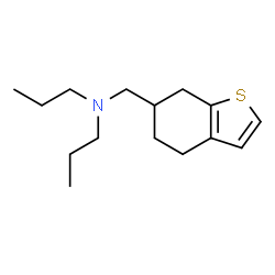 ChemSpider 2D Image | N-Propyl-N-(4,5,6,7-tetrahydro-1-benzothiophen-6-ylmethyl)-1-propanamine | C15H25NS