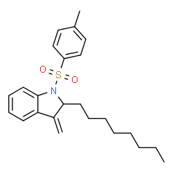 ChemSpider 2D Image | 3-Methylene-1-[(4-methylphenyl)sulfonyl]-2-octylindoline | C24H31NO2S