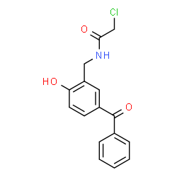 ChemSpider 2D Image | N-(5-Benzoyl-2-hydroxybenzyl)-2-chloroacetamide | C16H14ClNO3