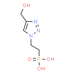 ChemSpider 2D Image | {2-[4-(Hydroxymethyl)-1H-1,2,3-triazol-1-yl]ethyl}phosphonic acid | C5H10N3O4P