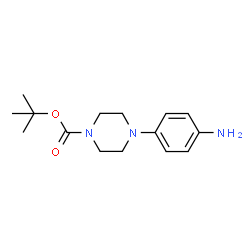 ChemSpider 2D Image | tert-Butyl-4-(4-aminophenyl)piperazin-1-carboxylat | C15H23N3O2