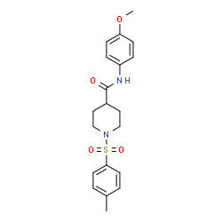 ChemSpider 2D Image | N-(4-Methoxyphenyl)-1-[(4-methylphenyl)sulfonyl]-4-piperidinecarboxamide | C20H24N2O4S