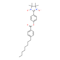 ChemSpider 2D Image | (4,4,5,5-Tetramethyl-2-{4-[(4-octylbenzoyl)oxy]phenyl}-3-oxido-4,5-dihydro-1H-imidazol-1-yl)oxidanyl | C28H37N2O4