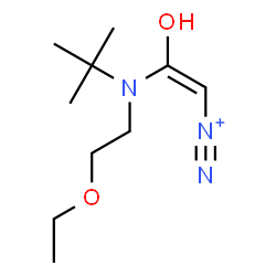 ChemSpider 2D Image | (E)-2-[(2-Ethoxyethyl)(2-methyl-2-propanyl)amino]-2-hydroxyethenediazonium | C10H20N3O2