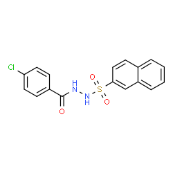 ChemSpider 2D Image | 4-Chloro-N'-(2-naphthylsulfonyl)benzohydrazide | C17H13ClN2O3S