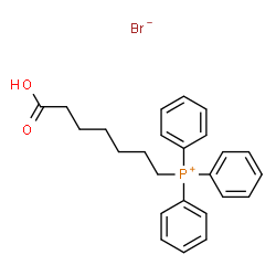 ChemSpider 2D Image | (6-Carboxyhexyl)(triphenyl)phosphonium bromide | C25H28BrO2P