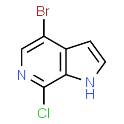 ChemSpider 2D Image | 4-Bromo-7-chloro-1H-pyrrolo[2,3-c]pyridine | C7H4BrClN2