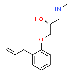 ChemSpider 2D Image | (2R)-1-(2-Allylphenoxy)-3-(methylamino)-2-propanol | C13H19NO2