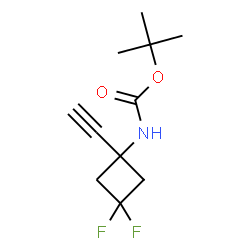 ChemSpider 2D Image | 2-Methyl-2-propanyl (1-ethynyl-3,3-difluorocyclobutyl)carbamate | C11H15F2NO2