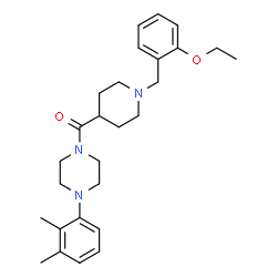ChemSpider 2D Image | [4-(2,3-Dimethylphenyl)-1-piperazinyl][1-(2-ethoxybenzyl)-4-piperidinyl]methanone | C27H37N3O2