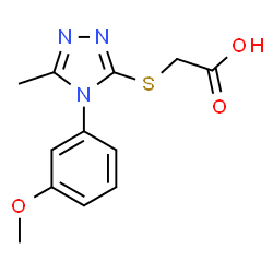 ChemSpider 2D Image | {[4-(3-methoxyphenyl)-5-methyl-4H-1,2,4-triazol-3-yl]thio}acetic acid | C12H13N3O3S