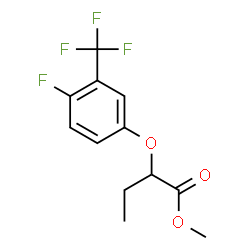 ChemSpider 2D Image | Methyl 2-[4-fluoro-3-(trifluoromethyl)phenoxy]butanoate | C12H12F4O3