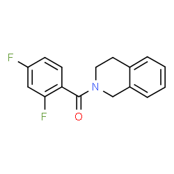 ChemSpider 2D Image | (2,4-Difluorophenyl)(3,4-dihydro-2(1H)-isoquinolinyl)methanone | C16H13F2NO