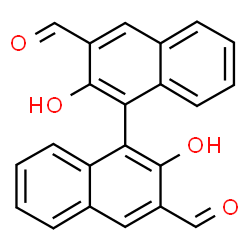ChemSpider 2D Image | 2,2'-Dihydroxy-1,1'-binaphthalene-3,3'-dicarbaldehyde | C22H14O4