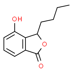 ChemSpider 2D Image | 3-Butyl-4-hydroxy-2-benzofuran-1(3H)-one | C12H14O3