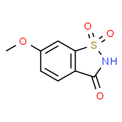 ChemSpider 2D Image | 6-Methoxy-1,2-benzothiazol-3(2H)-one 1,1-dioxide | C8H7NO4S