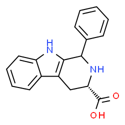 ChemSpider 2D Image | (3S)-1-Phenyl-2,3,4,9-tetrahydro-1H-beta-carboline-3-carboxylic acid | C18H16N2O2