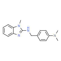 ChemSpider 2D Image | N-[4-(Dimethylamino)benzyl]-1-methyl-1H-benzimidazol-2-amine | C17H20N4