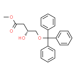 ChemSpider 2D Image | Methyl (3R)-3-hydroxy-4-(trityloxy)butanoate | C24H24O4